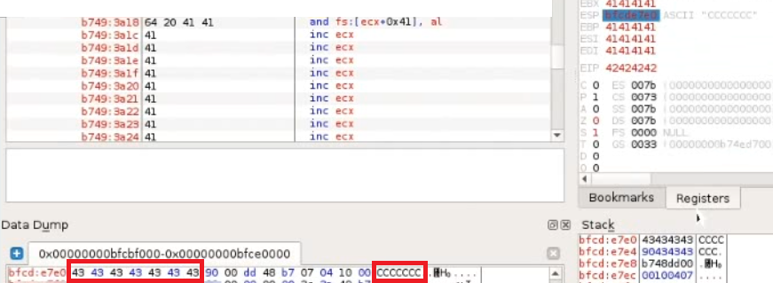 The opcode instructions translate to conditional jumps
